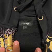 (XS) ED HARDY CROP TOP HOODIE WMNS